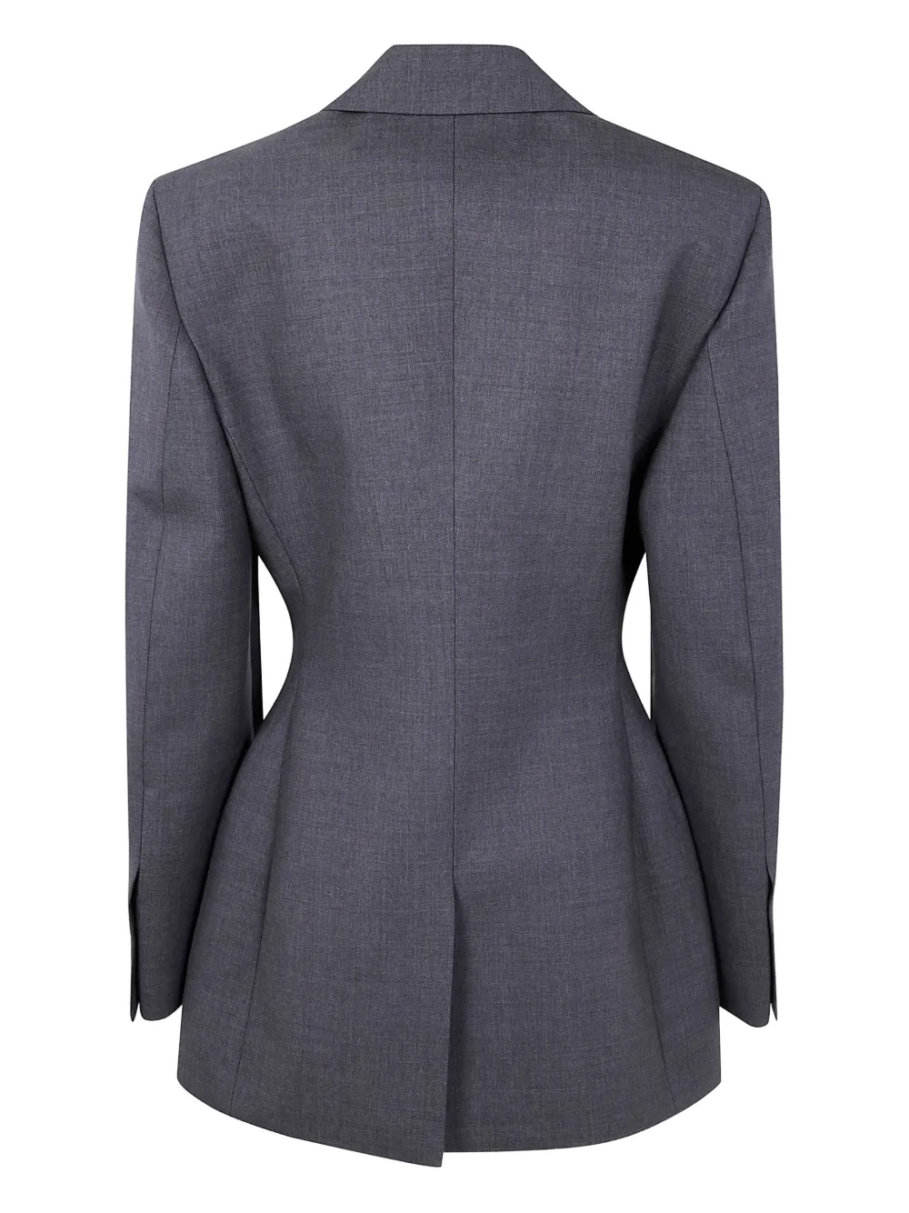 Rohe Grey Double-breasted Jacket With Peak Revers In Wool Stretch Woman In Gray
