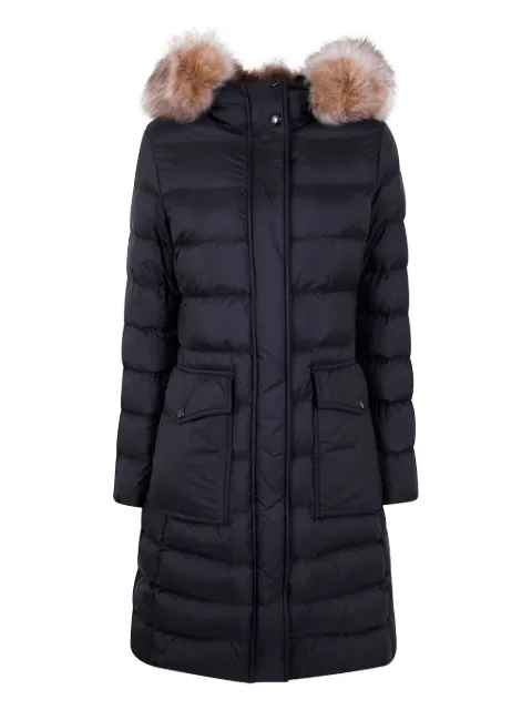 Moncler fur-trimmed quilted coat