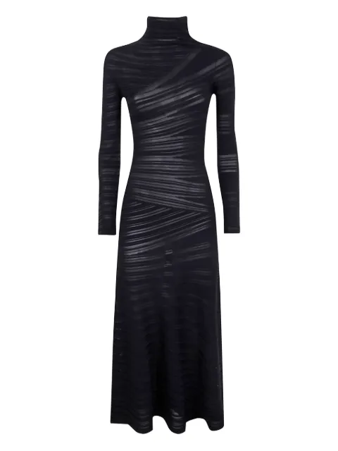 Giorgio Armani high-neck ribbed dress