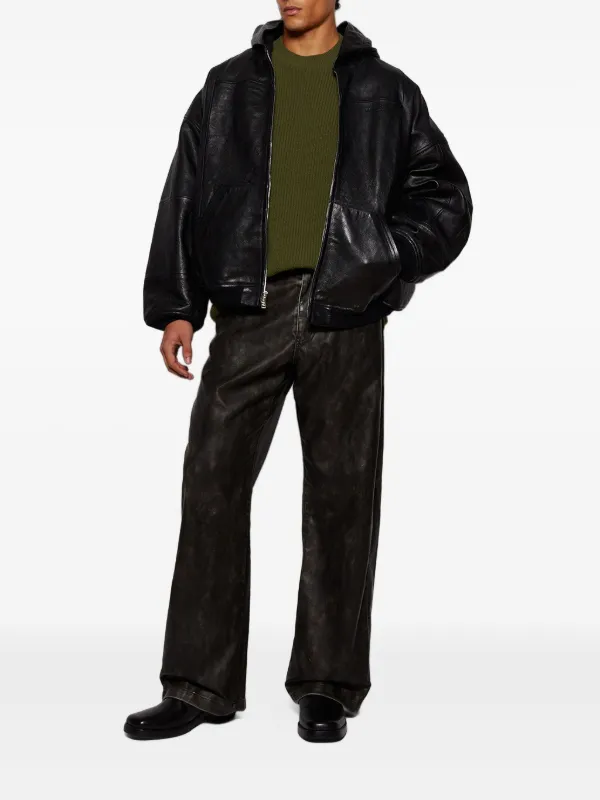 Alexander Wang Patchwork Hooded Jacket | Black | FARFETCH