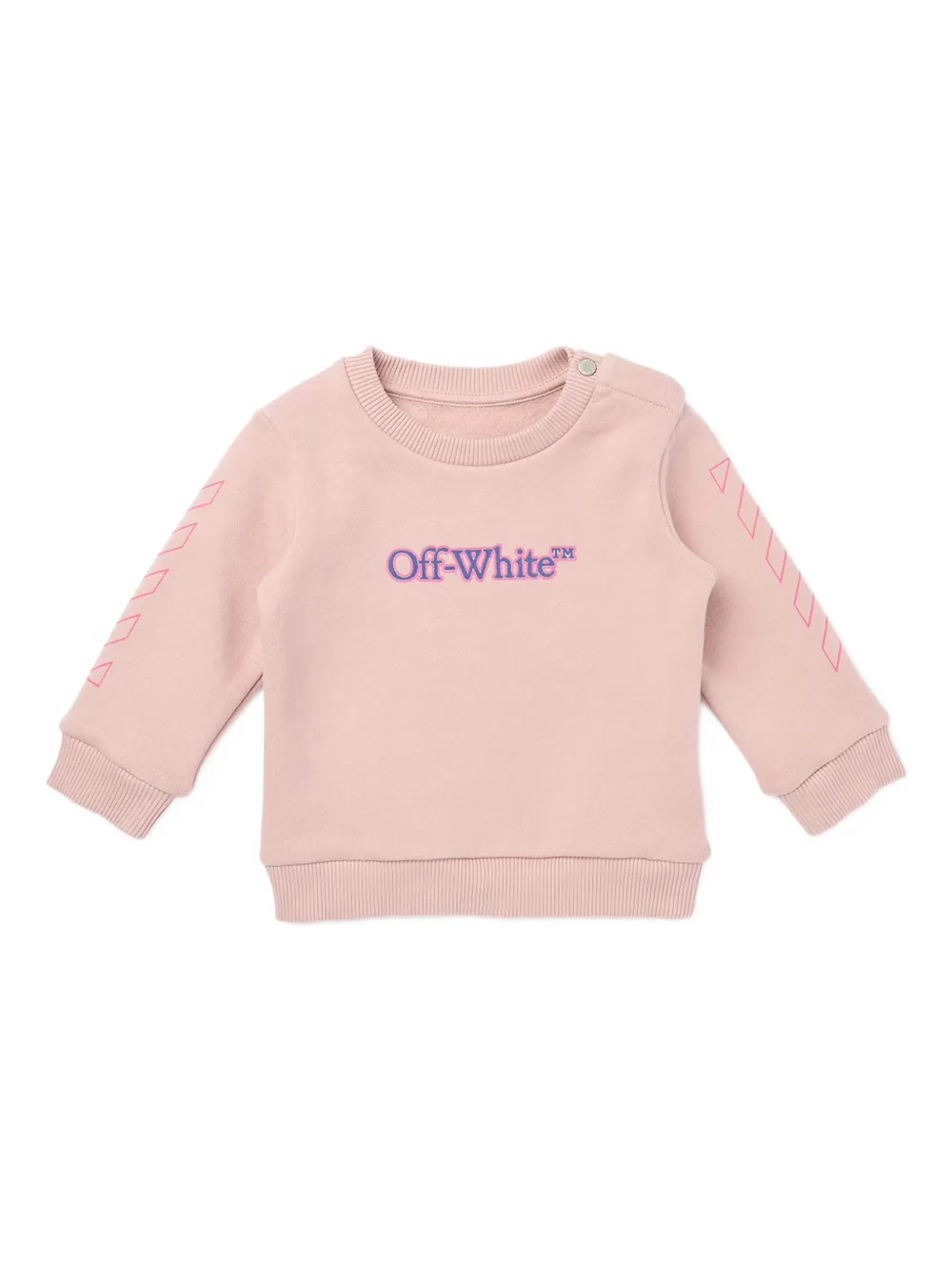 Off-White Kids geometric sleeve baby top - Rosa