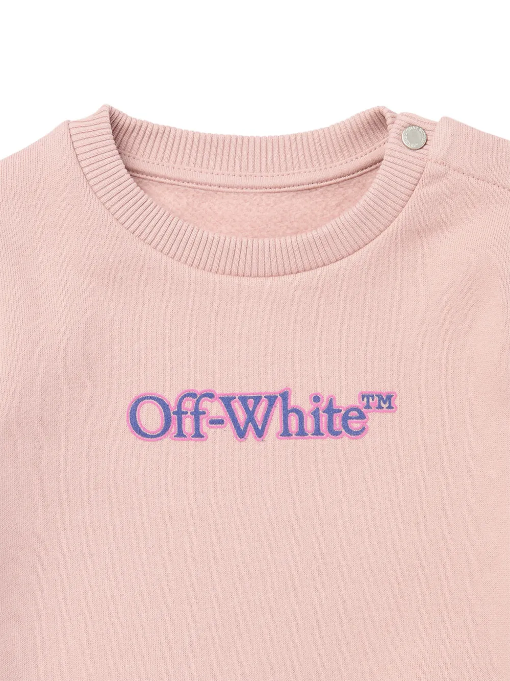 Off-white Geometric Sleeve Baby Top In Pink
