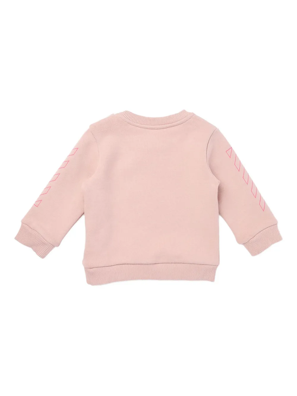 Off-white Geometric Sleeve Baby Top In Pink