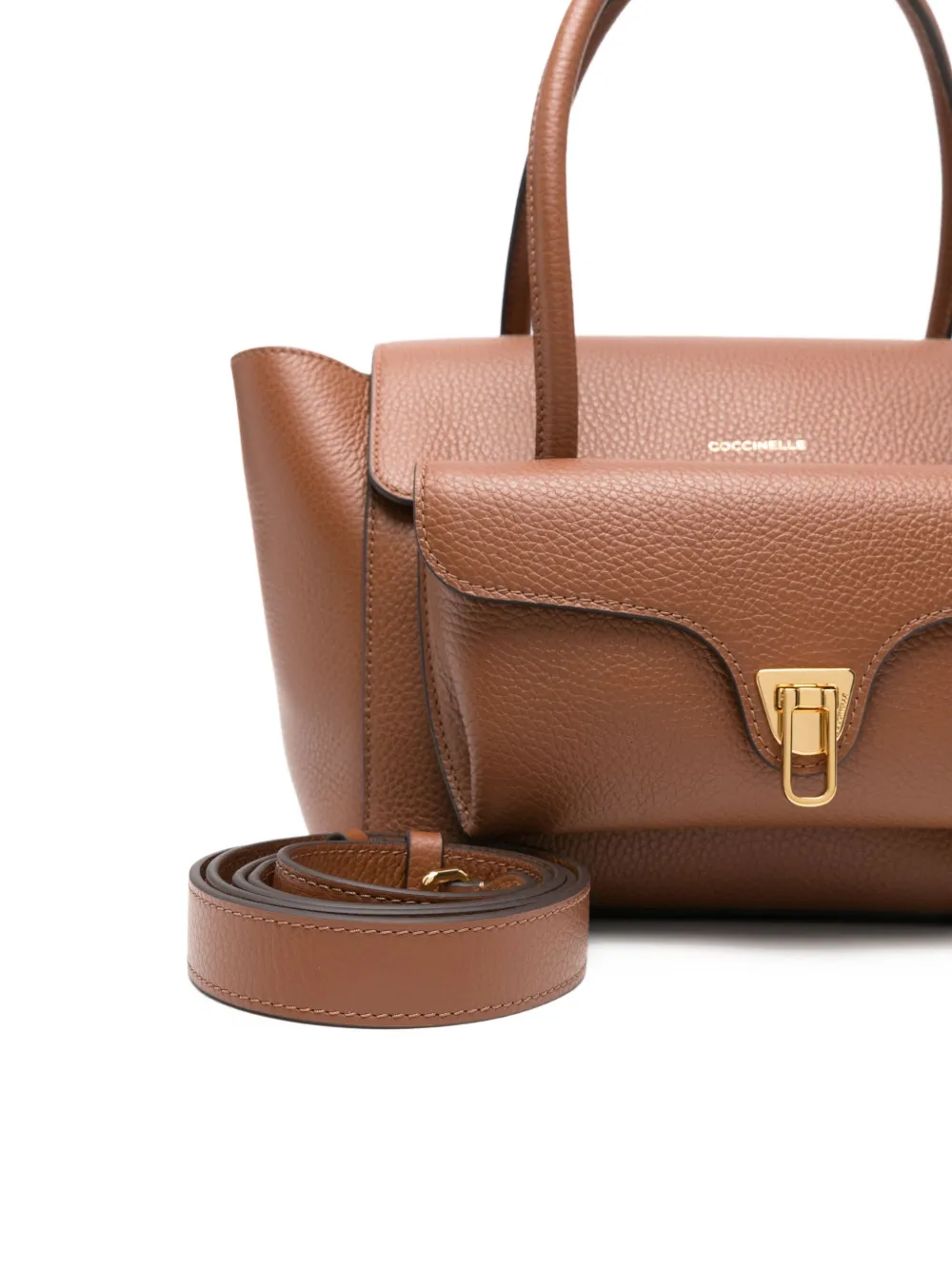 Coccinelle Schoudertas met klepzak Bruin