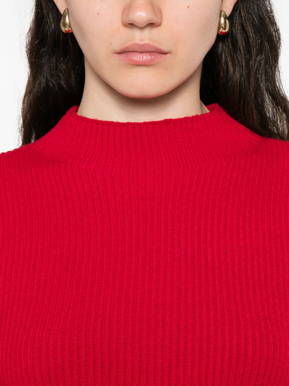 TWINSET Geribbelde mini-jurk Rood