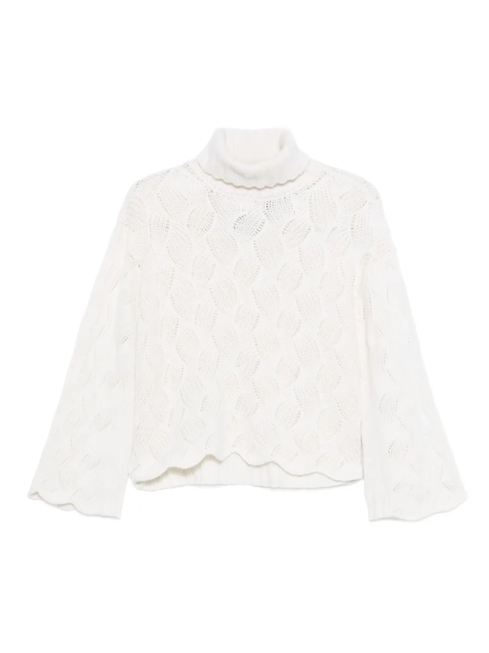 TWINSET cable-knit turtleneck sweater | White | Image 1