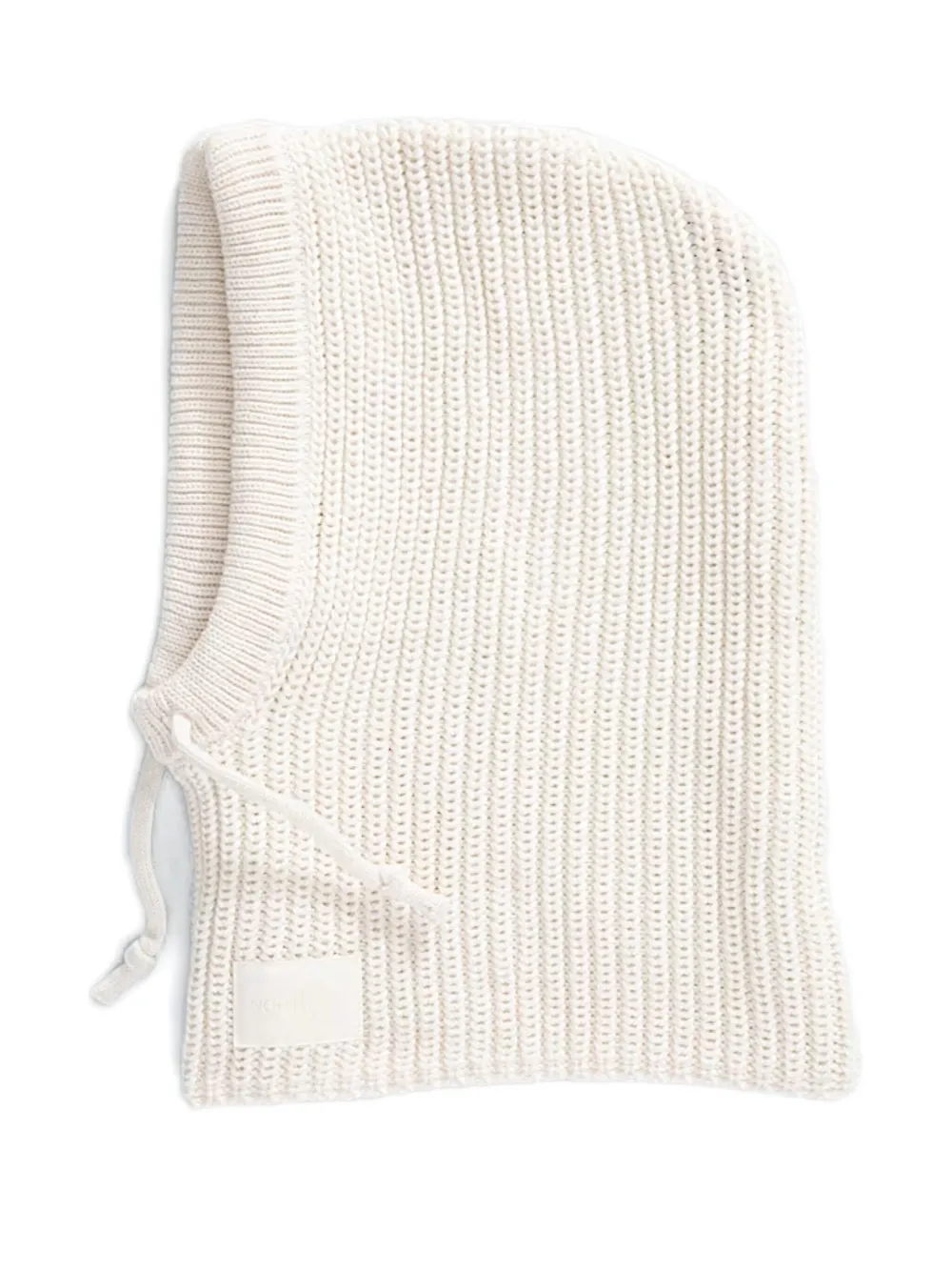 The North Face Hooded Ribbed Balaclava In White