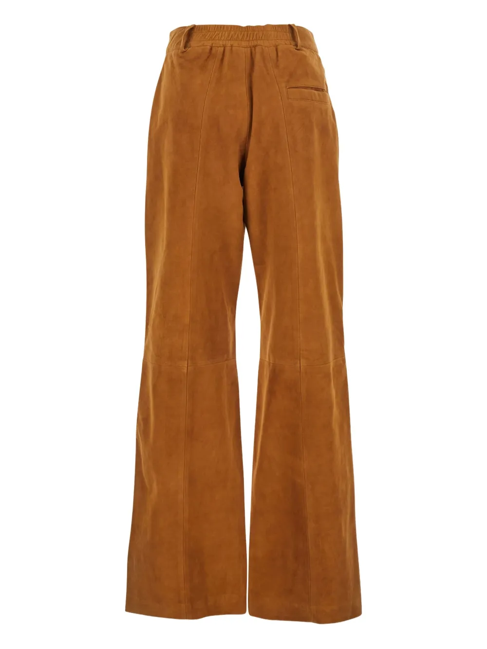 Tela suede straight-leg trousers - Bruin