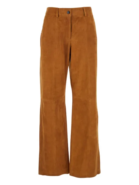 Tela suede straight-leg trousers