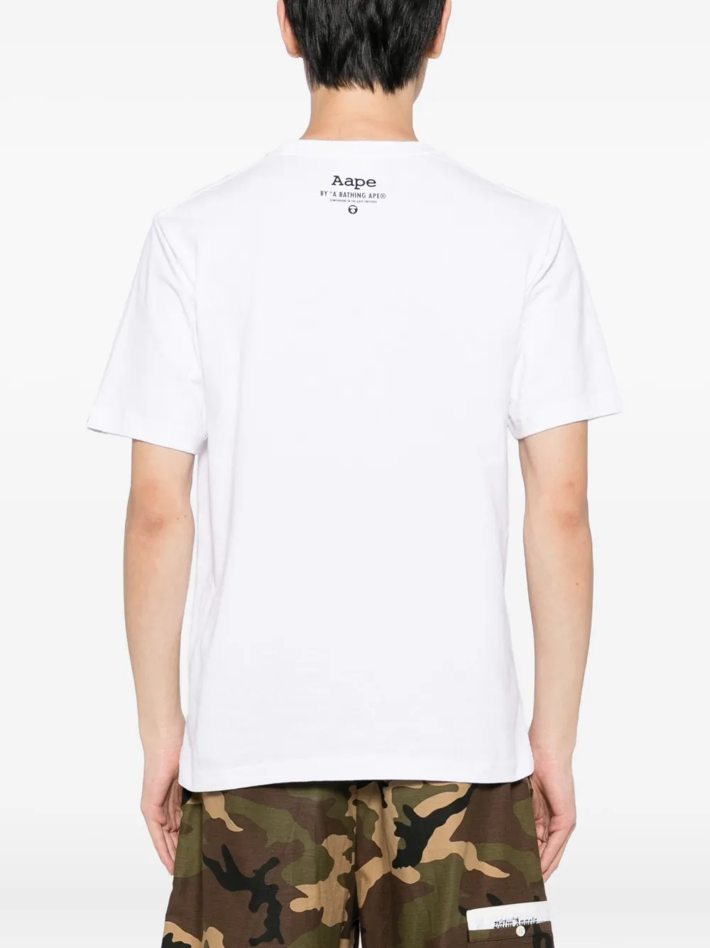 AAPE BY *A BATHING APE T-shirt met logoprint Wit