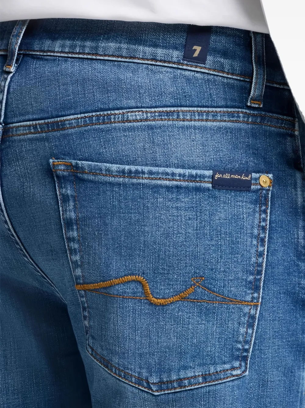 7 For All Mankind Jeans met riemlussen Blauw