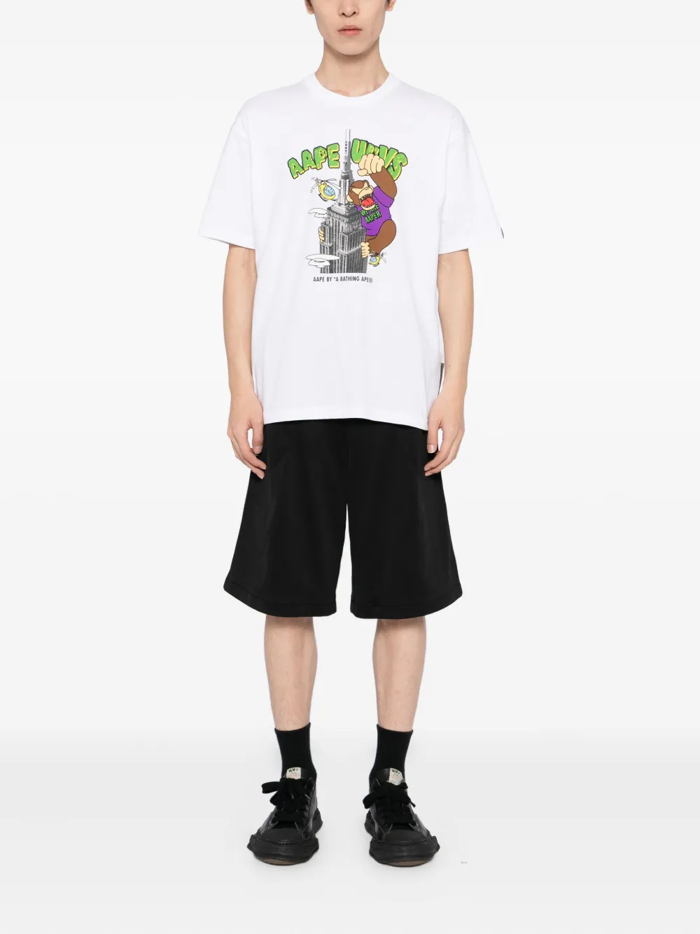 AAPE BY *A BATHING APE T-shirt met print - Wit