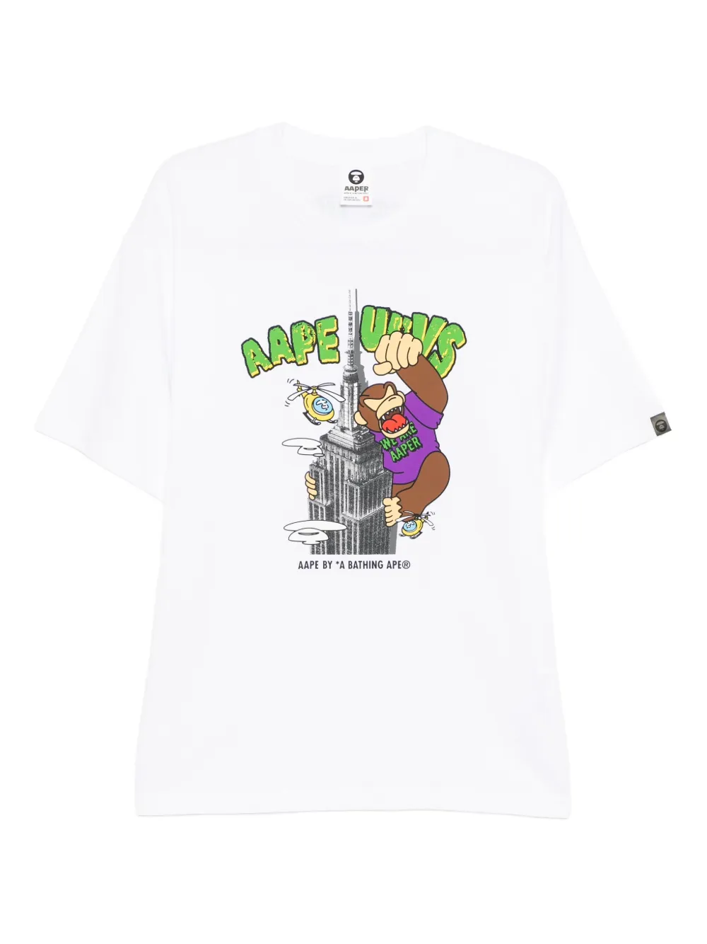 AAPE BY *A BATHING APE® printed T-shirt | White | Image 1