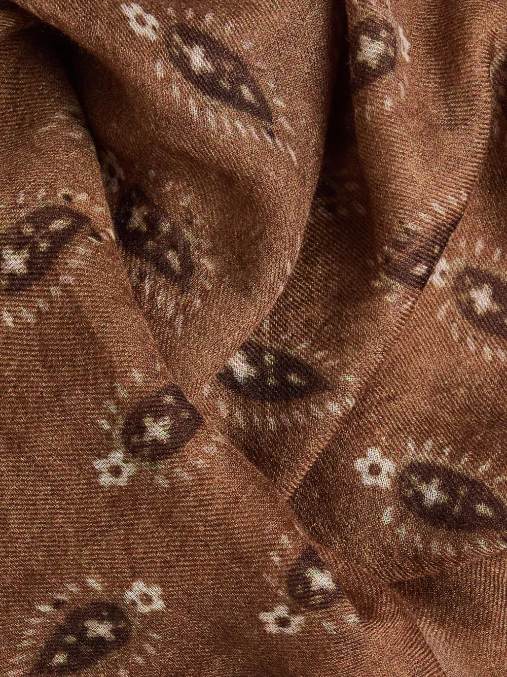 AMA PURE Sjaal met paisley-print - Bruin