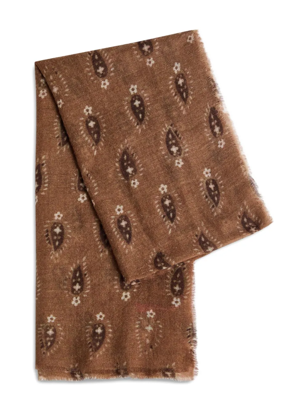 AMA PURE paisley cashmere scarf - ブラウン AMA PURE paisley cashmere scarf - ブラウン