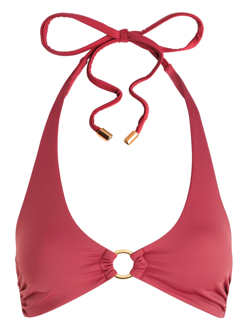 AWAY THAT DAY Sorrento ring-detail halter-neck bikini top - Rosa