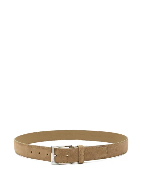 BOSS ceinture en daim à logo gravé