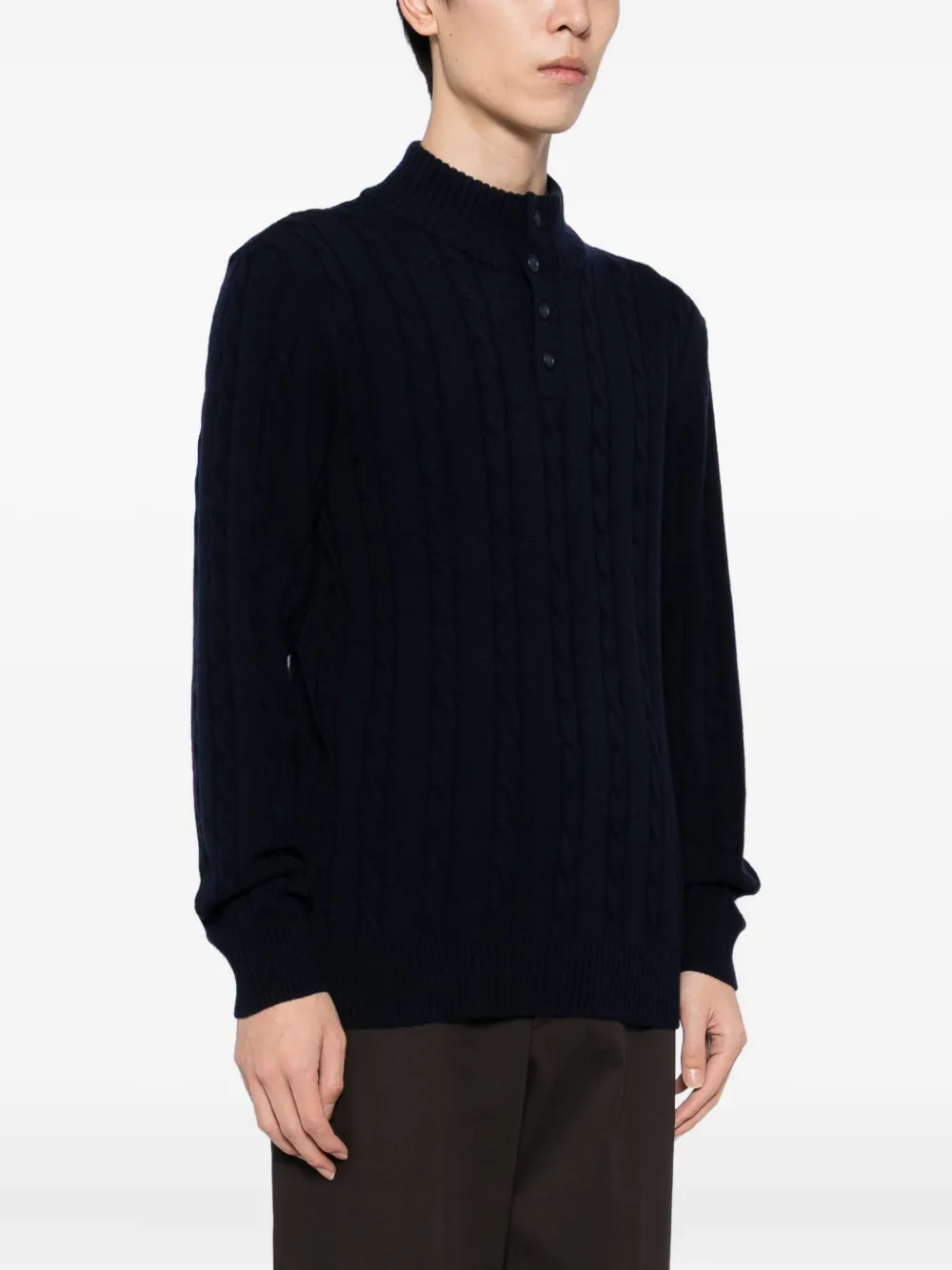  Aurélien Cable-knit Jumper - Blue 