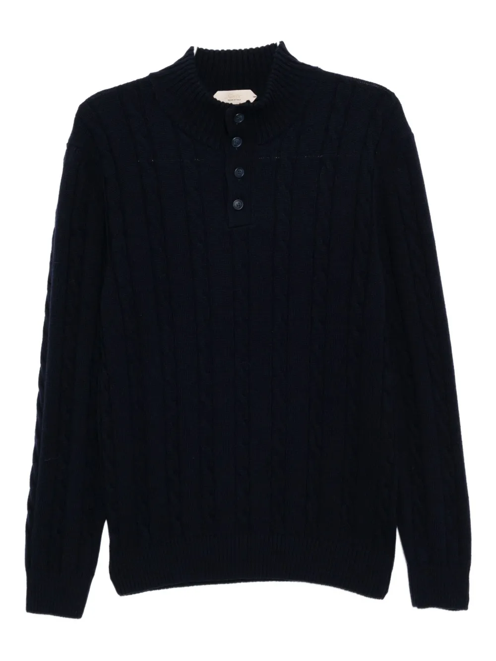 Aurélien cable-knit jumper - Blu