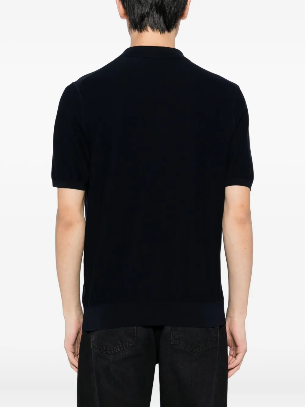 BOSS Poloshirt met rits Blauw