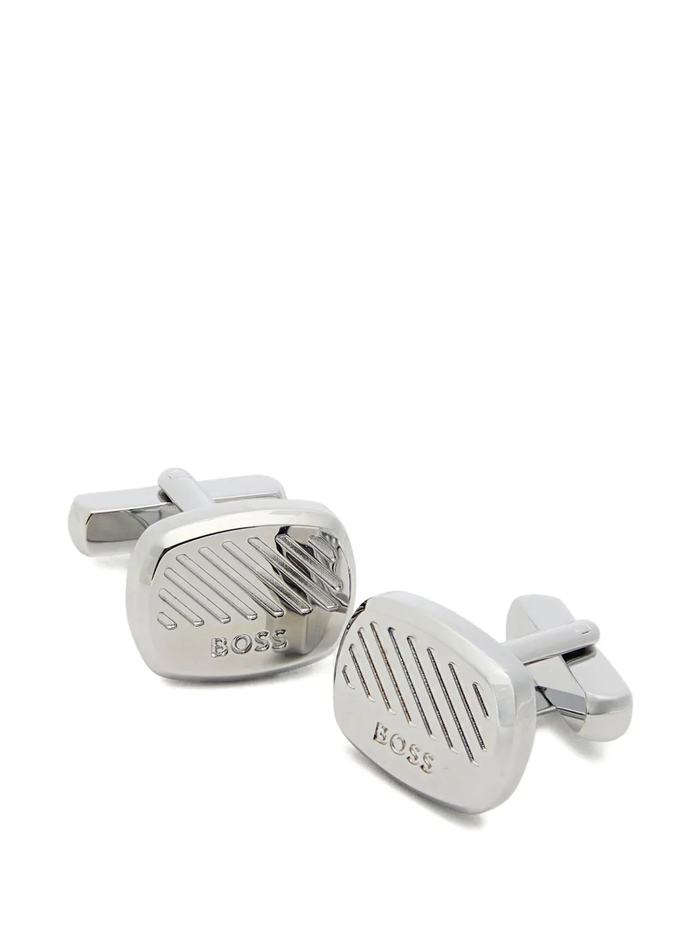 BOSS Manchetknopen met gegraveerd logo - Zilver