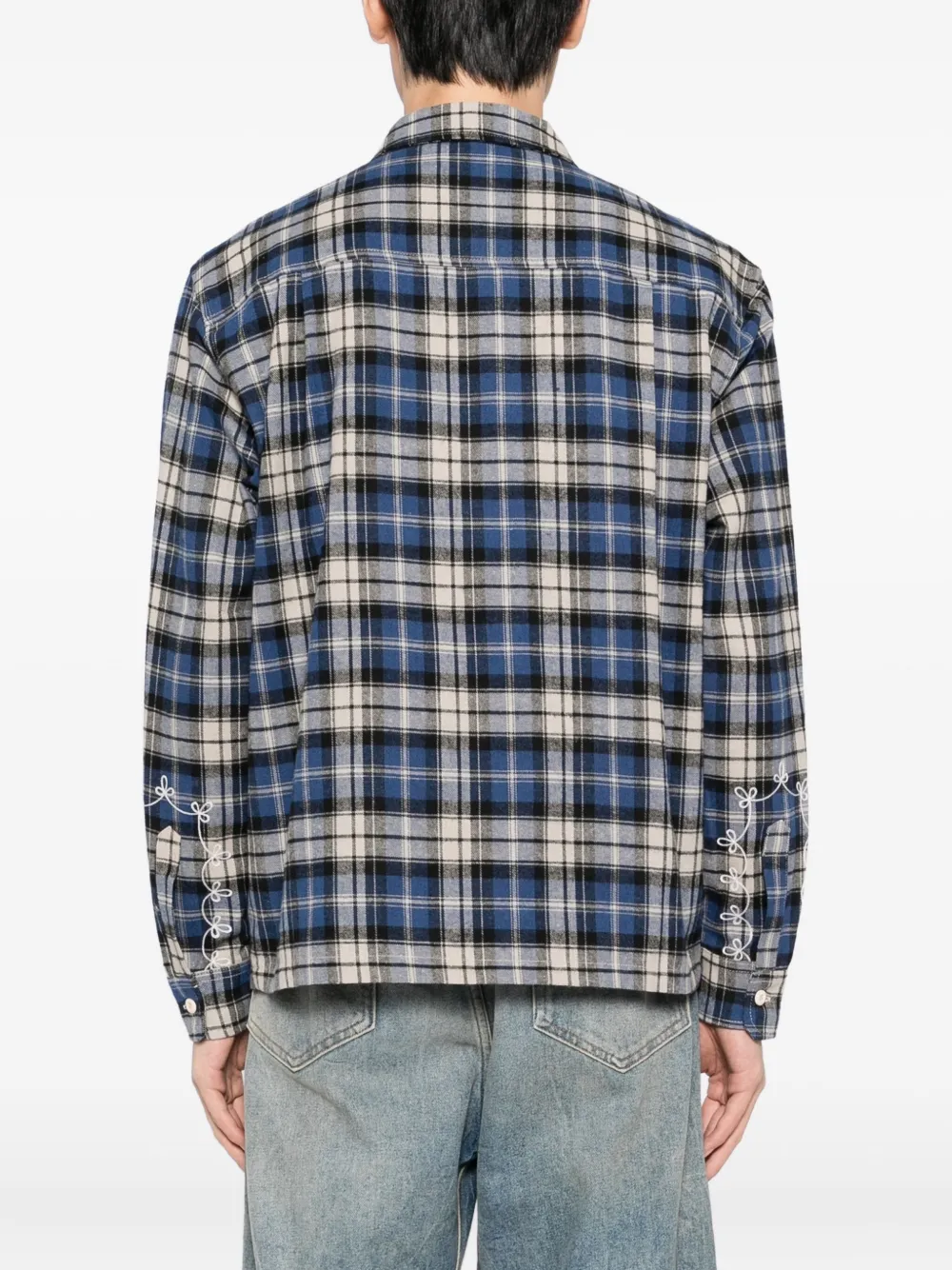Cherry La Plaid Flannel Shirt In Blue