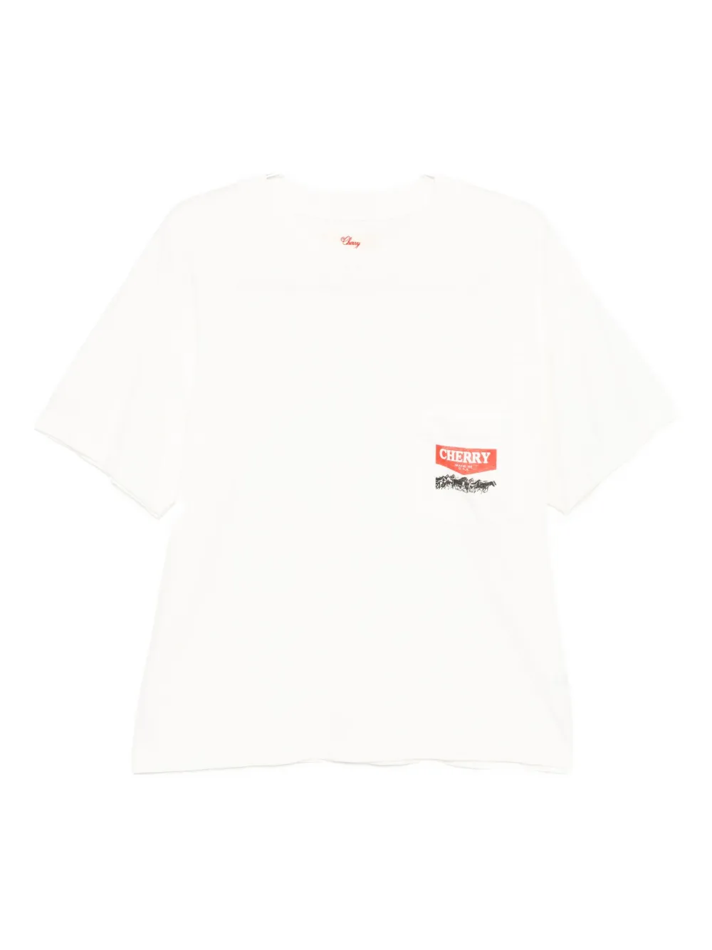 Cherry La Western Chevron T-shirt In White