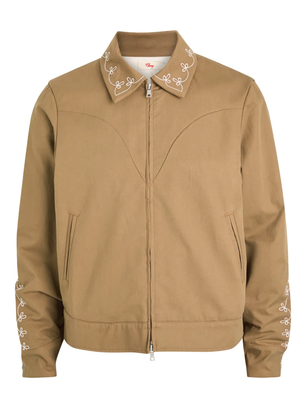 Cherry LA Charro floral-embroidered jacket - Marrone