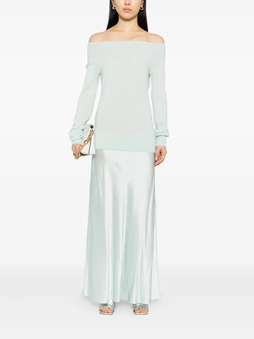 Christopher Esber Off-shoulder jurk - Groen