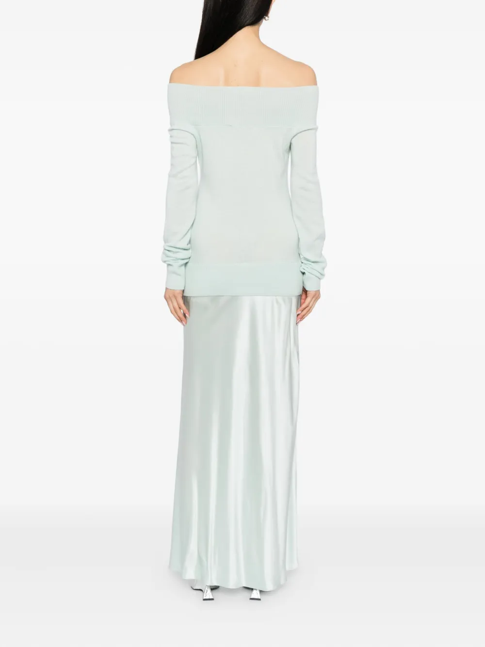 Christopher Esber Off-shoulder jurk Groen