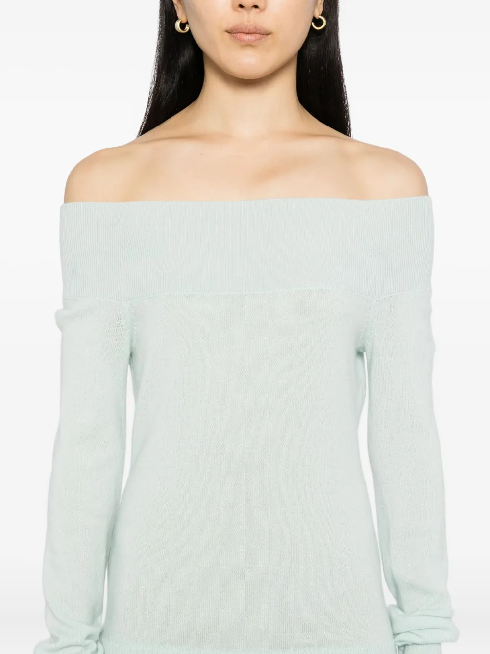 Christopher Esber Off-shoulder jurk Groen