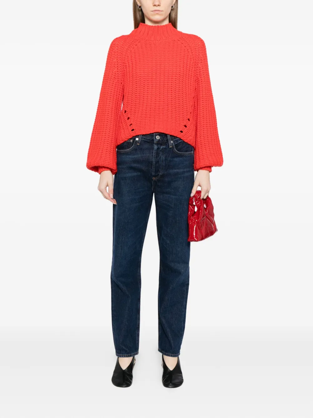Citizen Of Humanity Button-fastening Wide-leg Jeans In Black