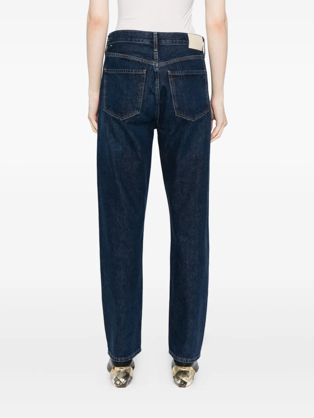 Citizen Of Humanity Button-fastening Wide-leg Jeans In Black