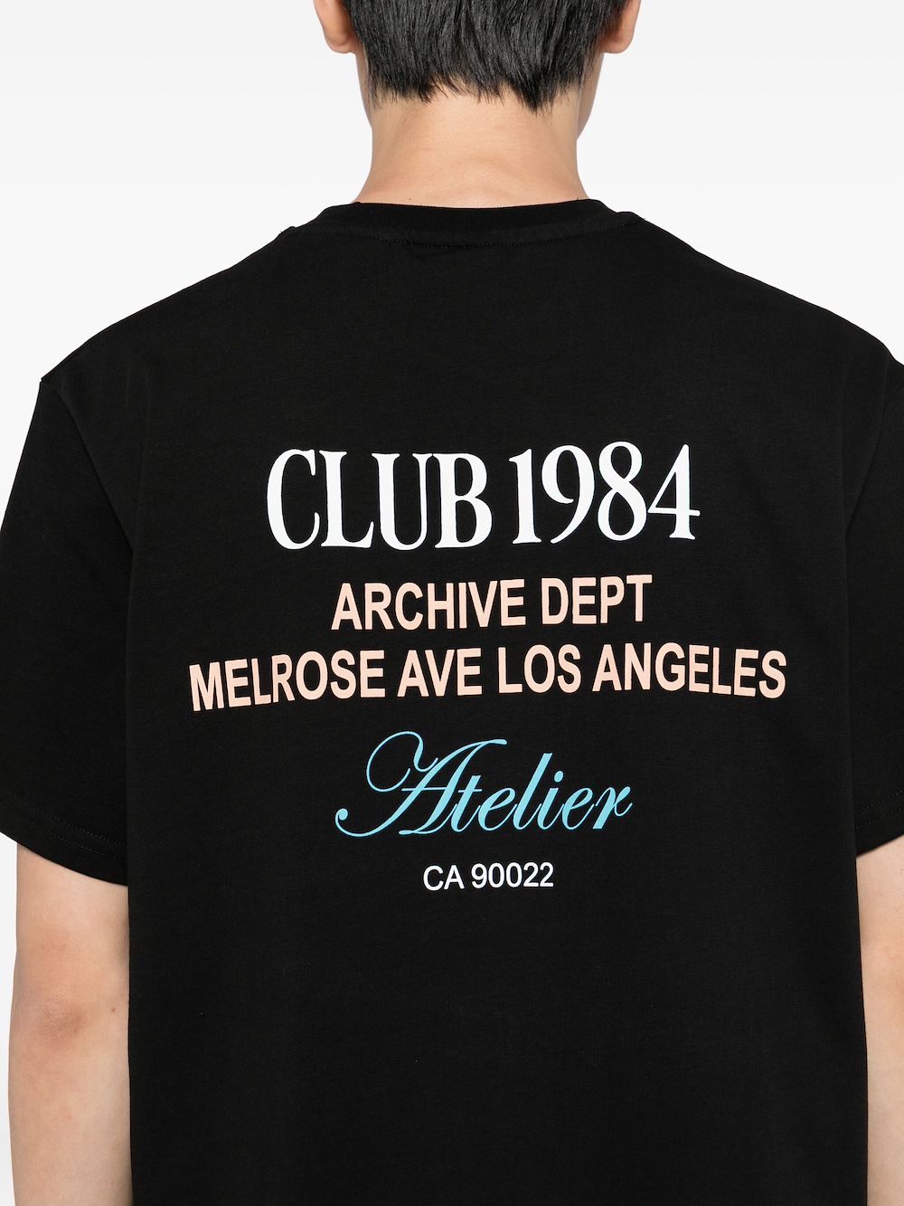 Club 1984 La Depth Printed Cotton T-shirt In Black
