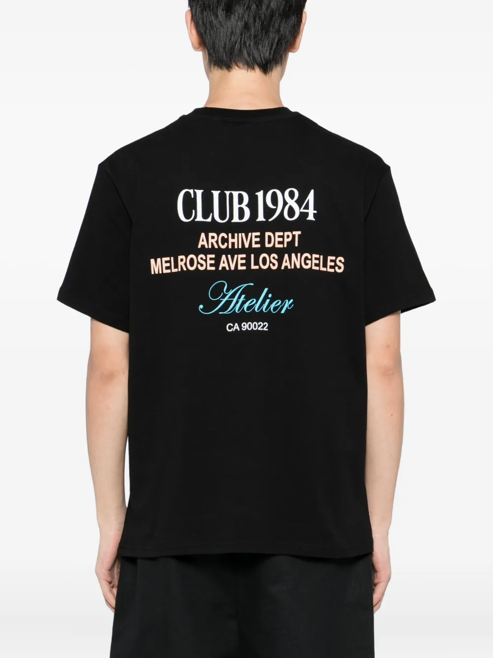 Club 1984 La Depth Printed Cotton T-shirt In Black