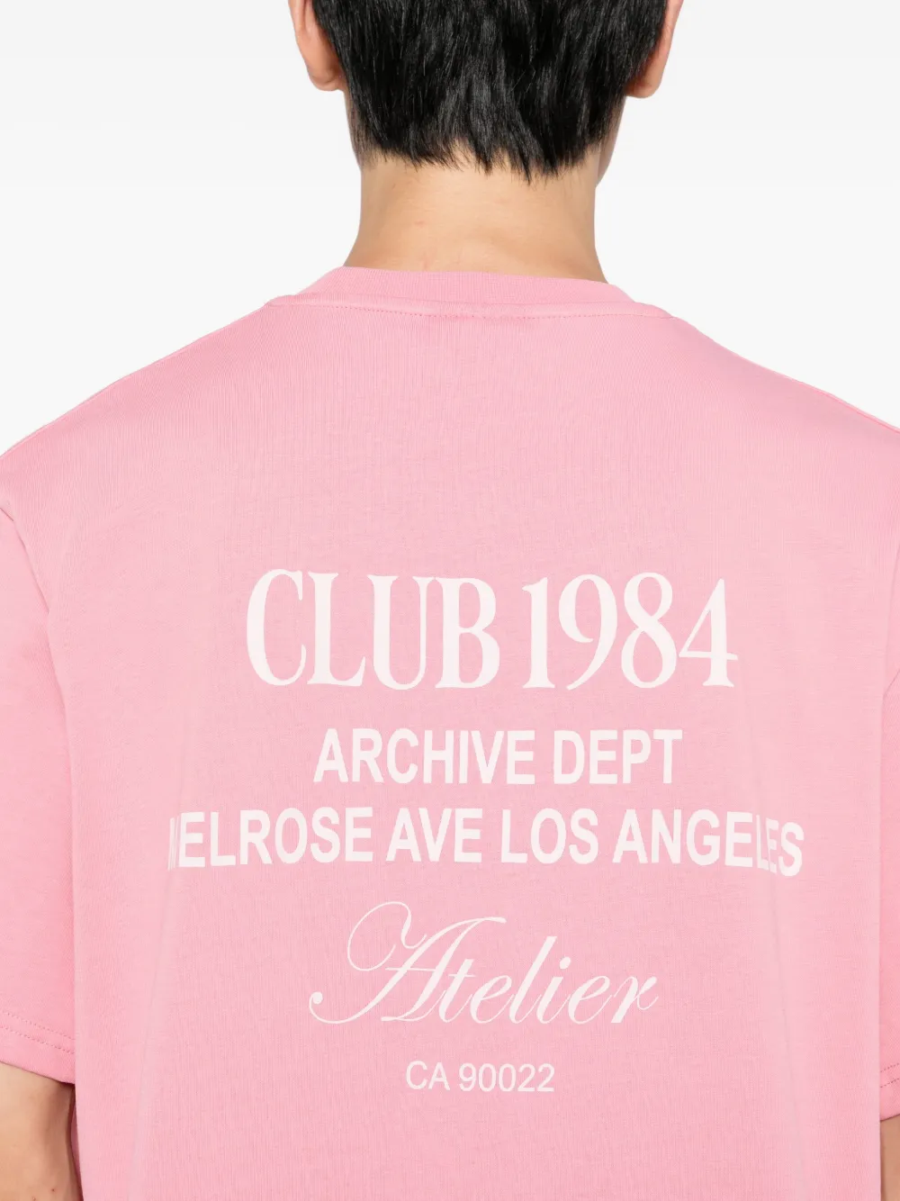 Club 1984 La Depth Printed Cotton T-shirt In Pink