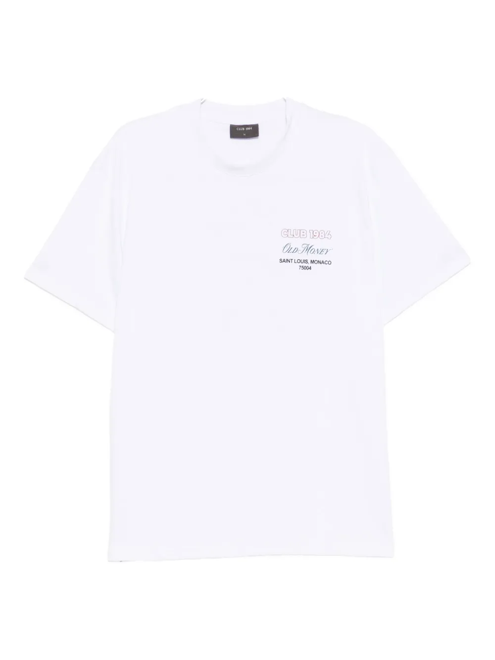 Club 1984 Old Money Printed Cotton T-shirt In White
