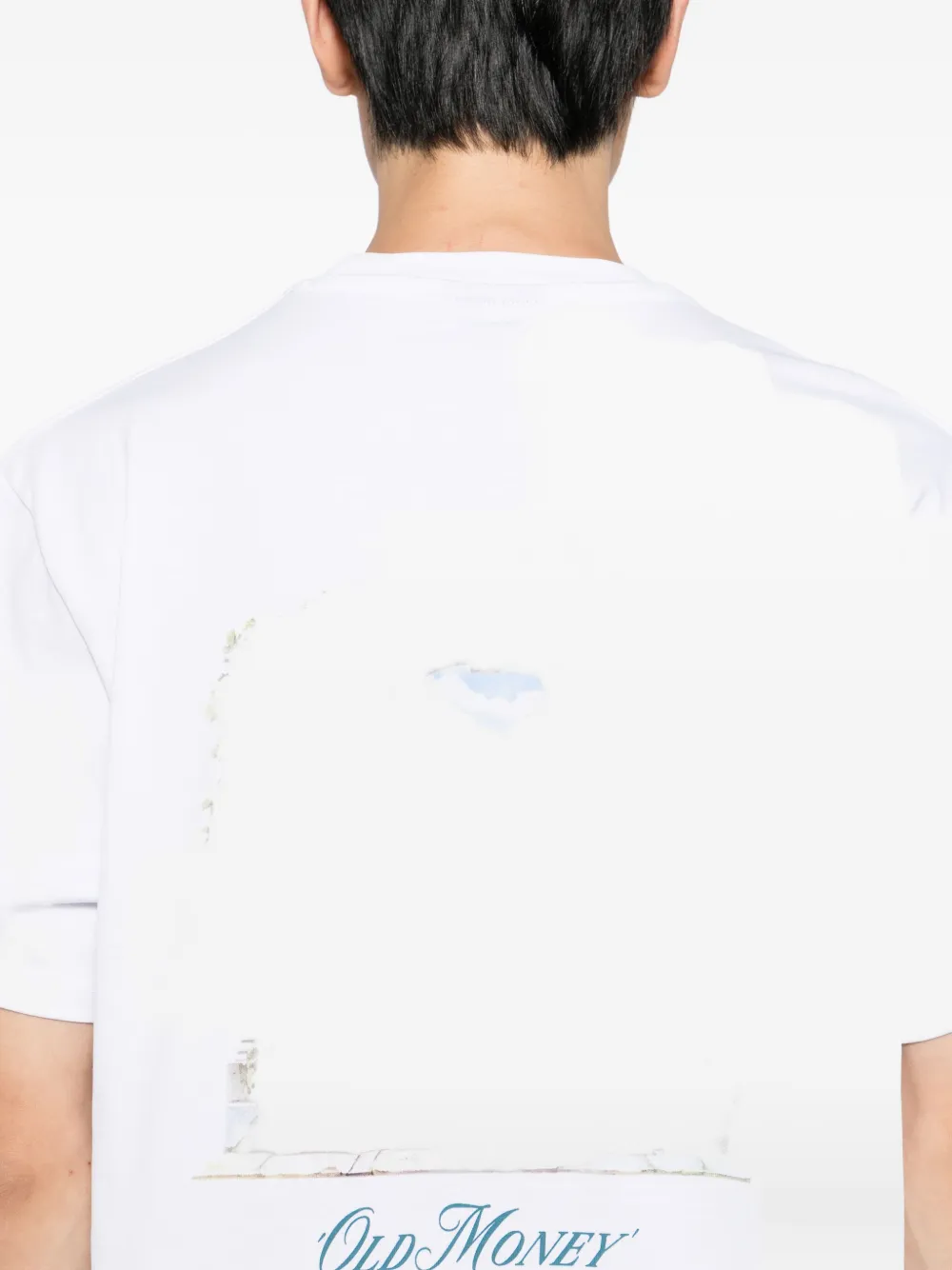 Club 1984 Old Money Printed Cotton T-shirt In White