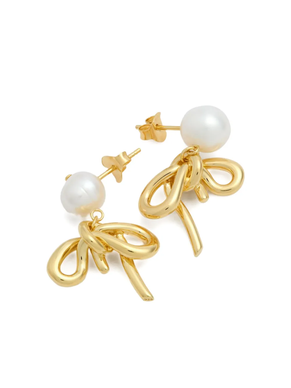 Completedworks 18K gold-plated bow earrings - Goud