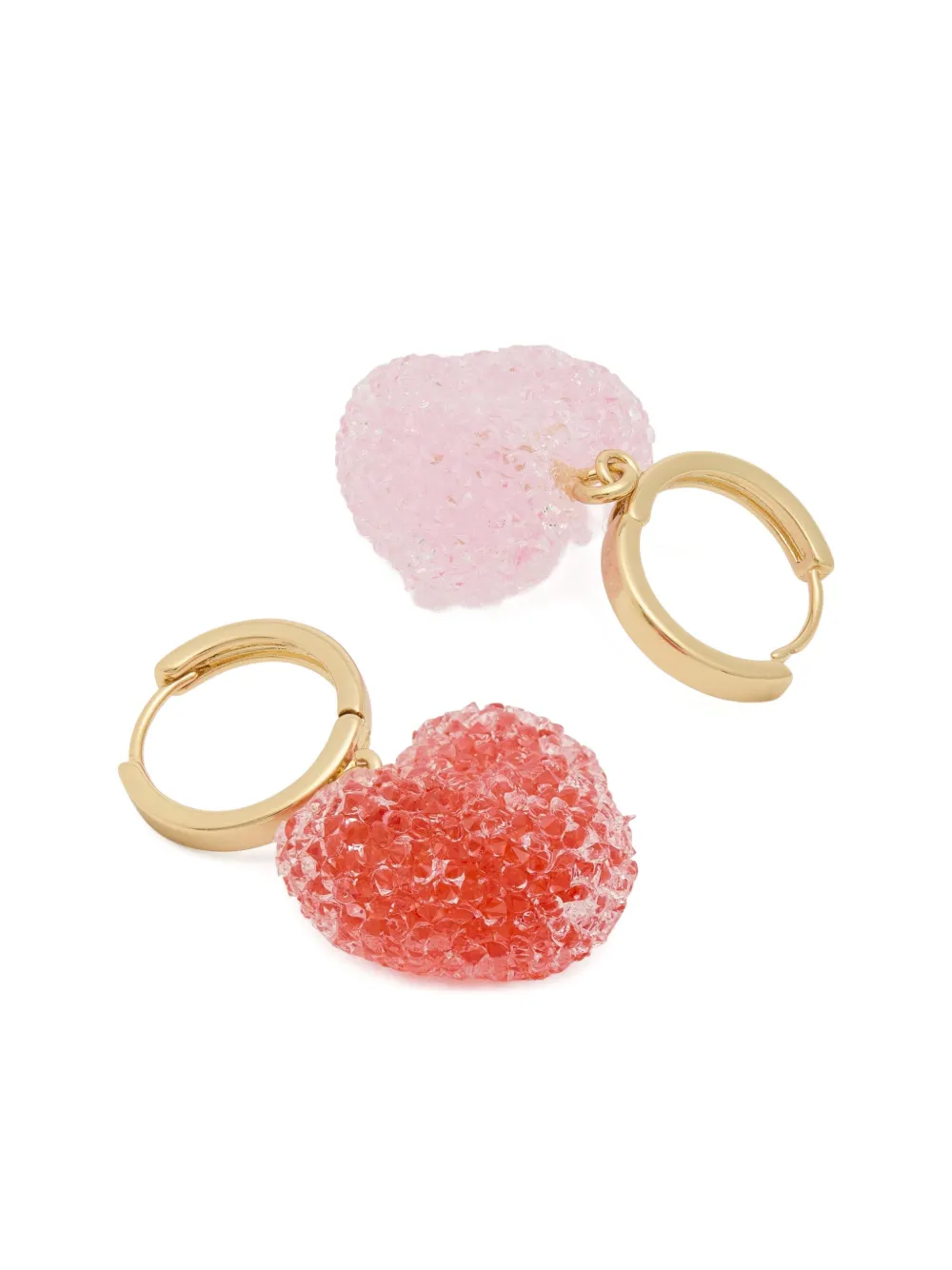 Crystal Haze Jelly hartvormige oorbellen - Goud