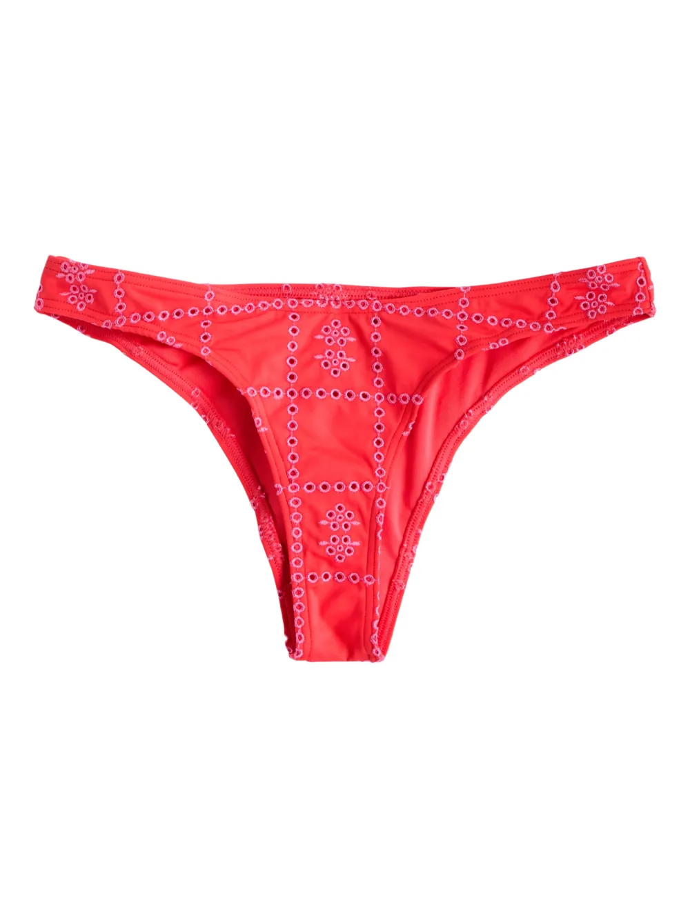 DAMSON MADDER embroidered bikini bottoms - Rosso