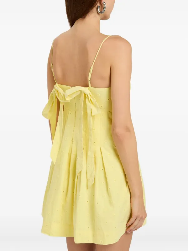 butter yellow long sleeve dress ANDREEVA - Butter Yellow Vanilla Handmade Crochet Dress