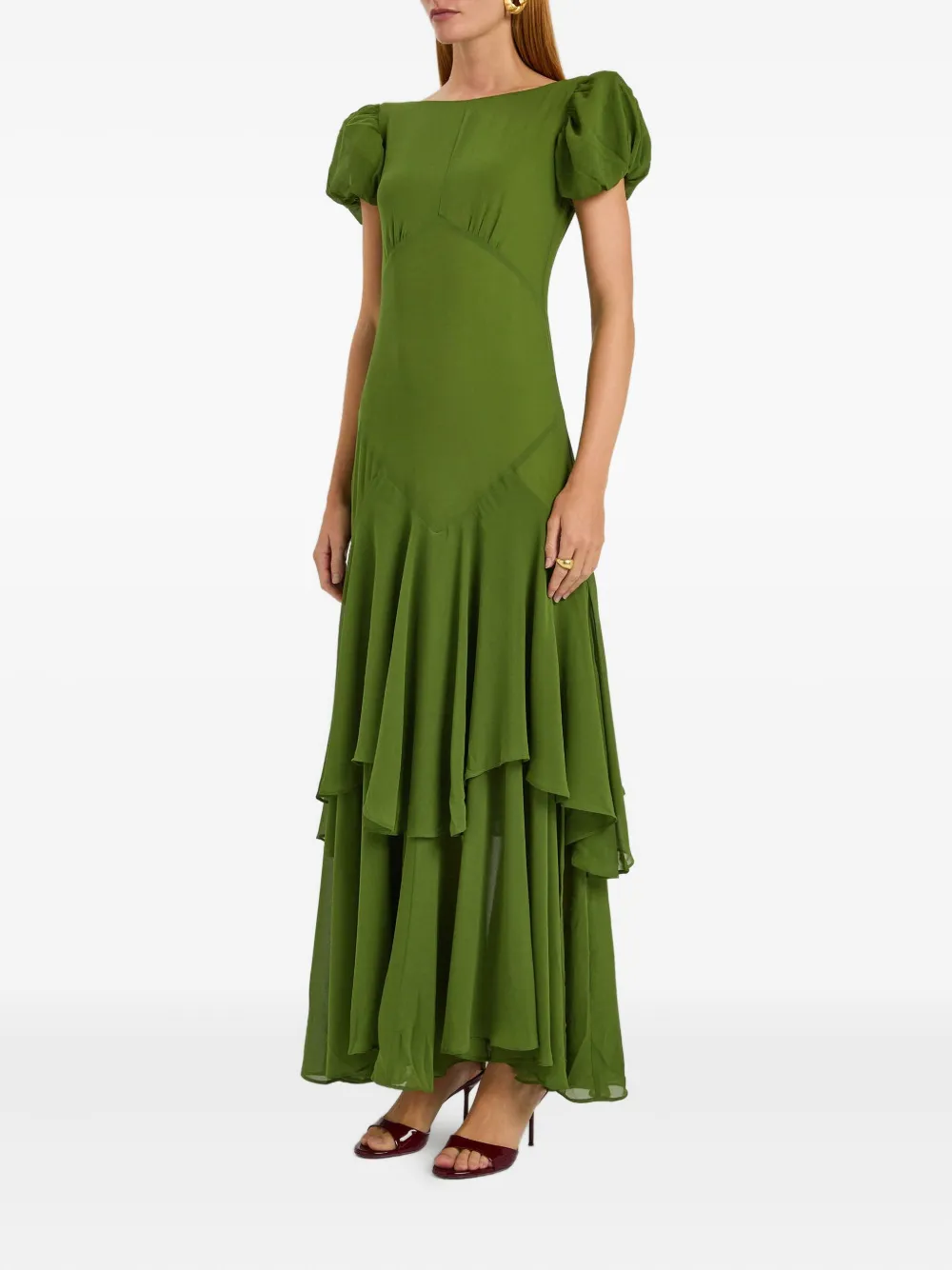 De La Vali Anetta maxi-jurk - Groen