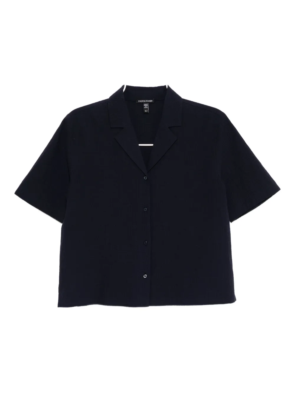 Eileen Fisher Notch Collar Shirt In Black