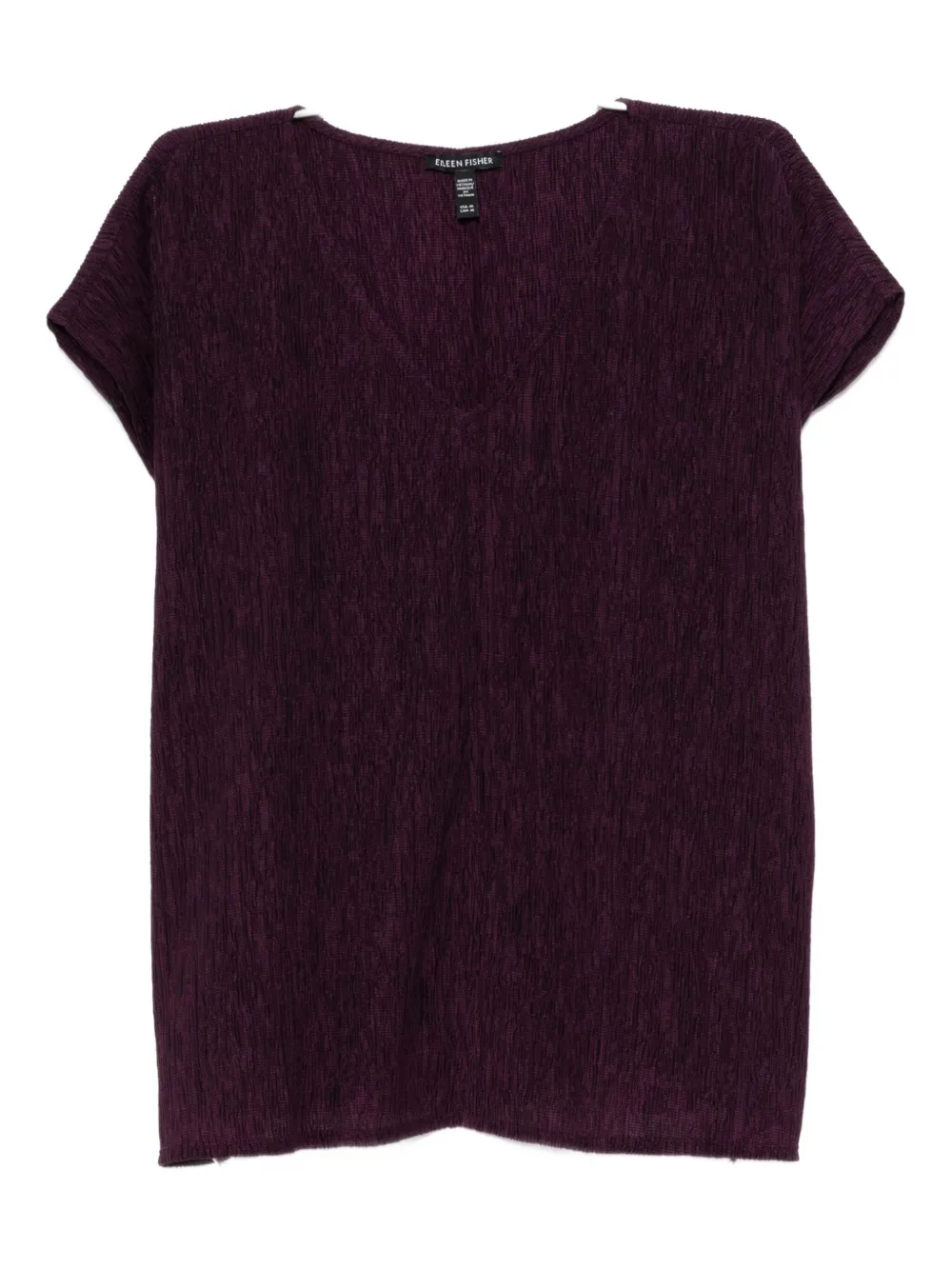 Eileen Fisher top plisado | morado | Image 1