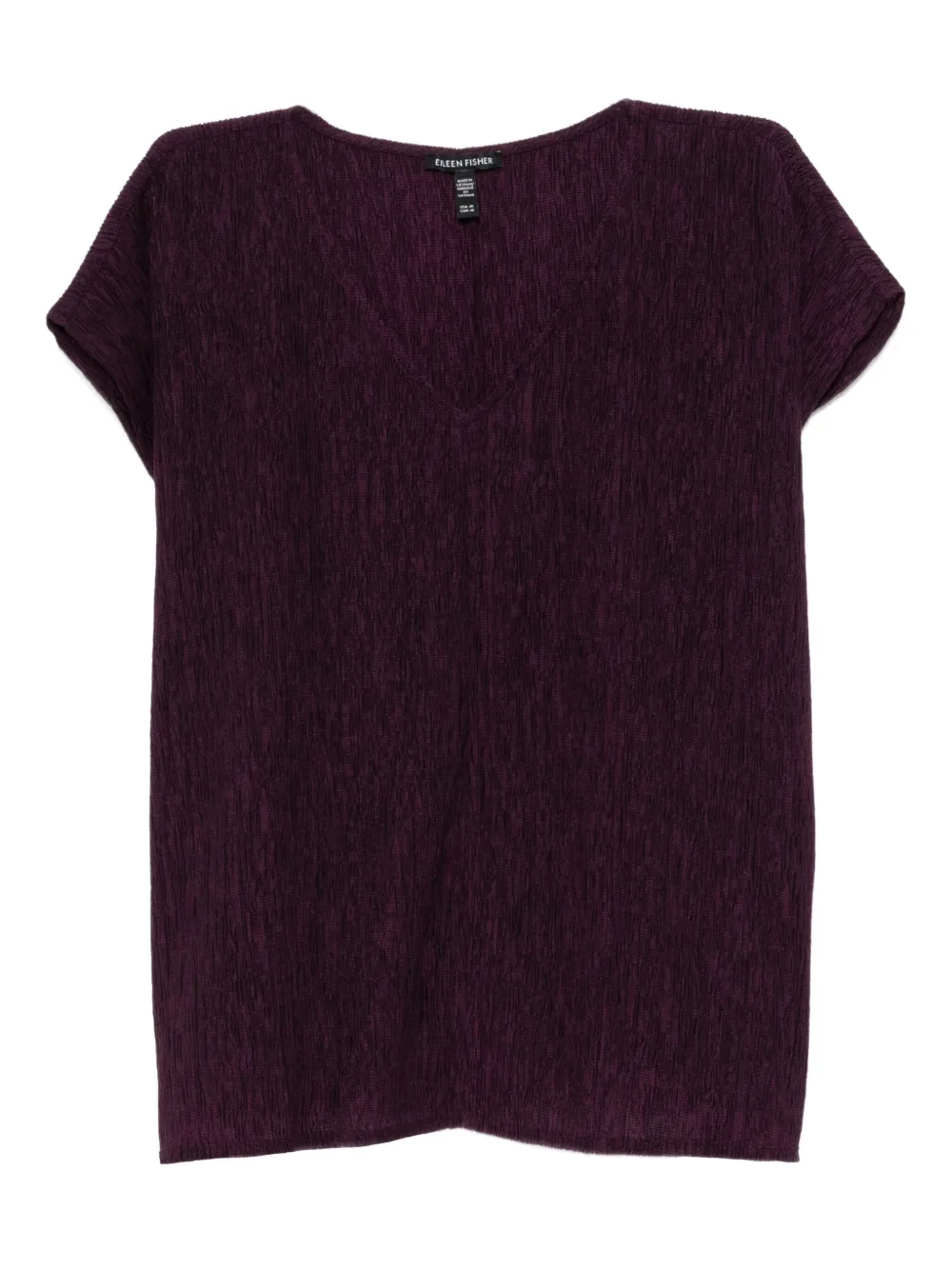 Eileen Fisher Plisse top | Purple | Image 1