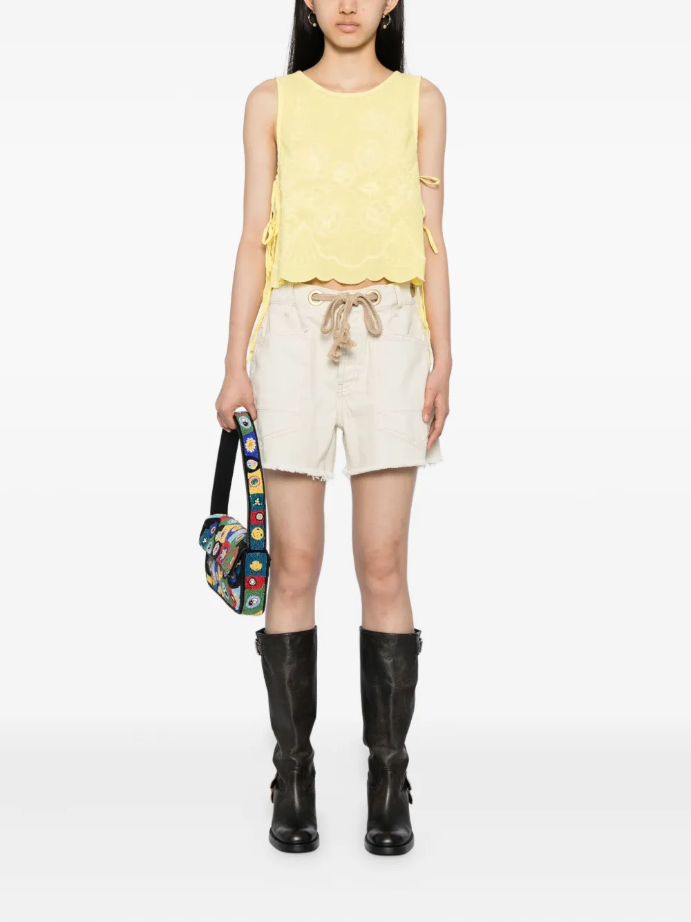 Free People Faded Gardens Tank In Yellow