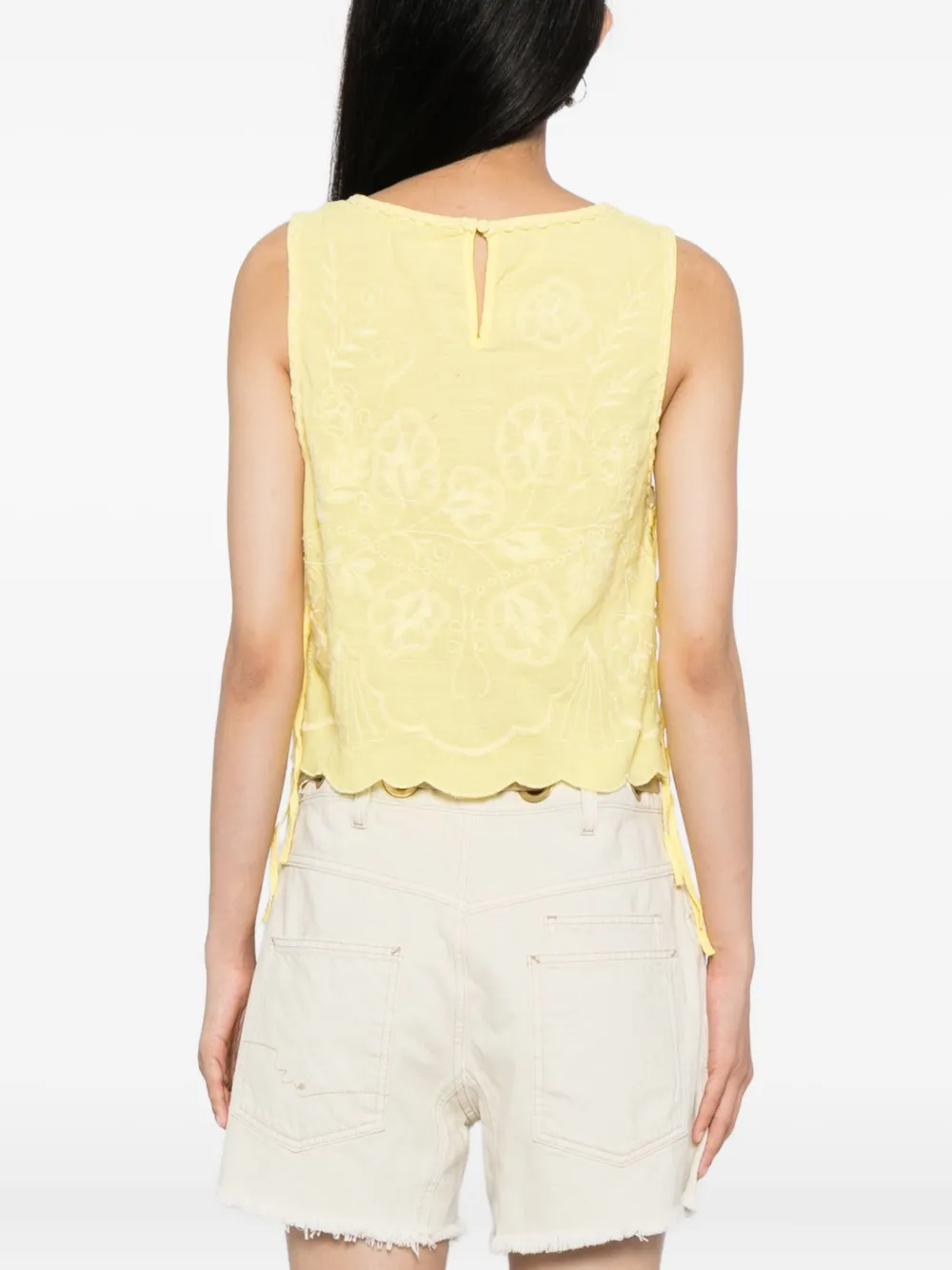 Free People Faded Gardens Tank In Yellow