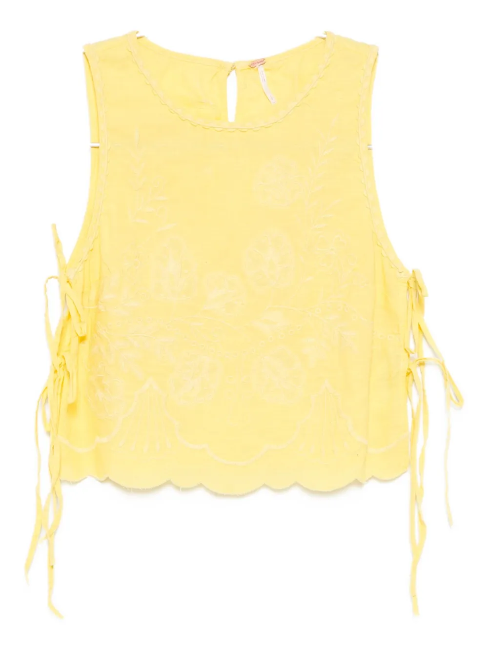 Free People Faded Gardens Tank In Yellow