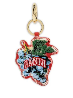 GANNI Blue Puppy Keyring | Black | FARFETCH CA